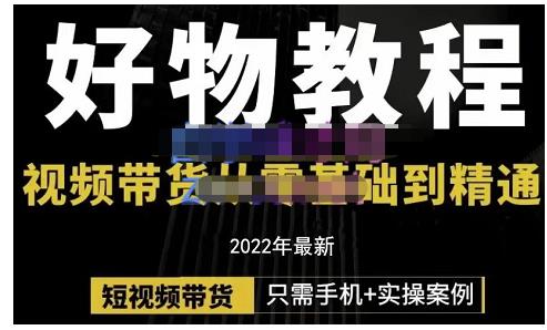 锅锅老师好物分享课程：短视频带货从零基础到精通，只需手机 实操