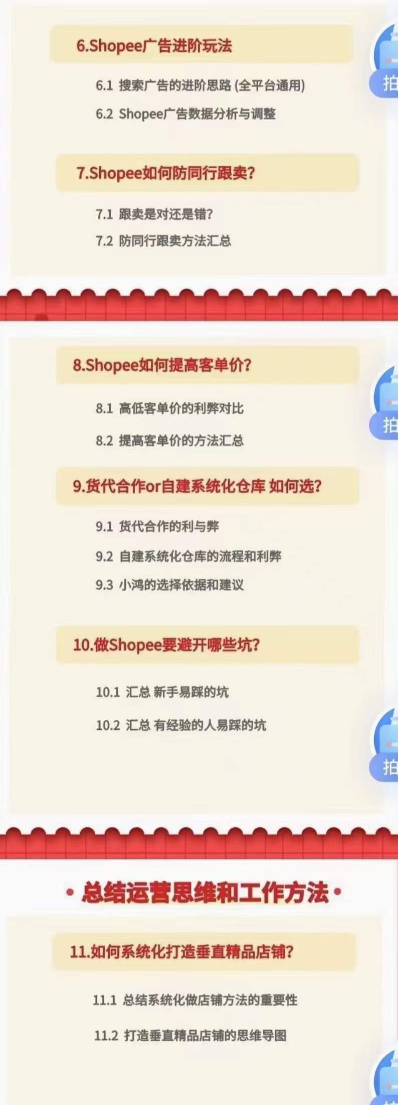 小鸿老师跨境电商Shopee入门课 进阶课：理论 实操系统化教学（原价1999）