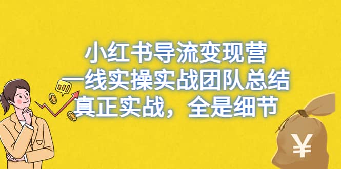 小红书导流变现营，一线实战团队总结，真正实战，全是细节，全平台适用