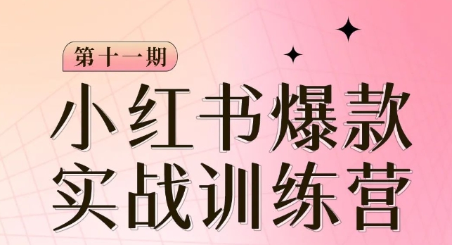 小红书博主爆款训练营第11期：从0到1打造小红书爆款，实现持续变现