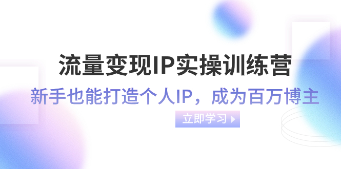 流量变现-IP实操训练营：新手也能打造个人IP，成为百万 博主（46节课）