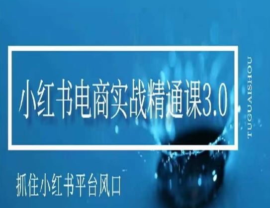 小红书电商实战精通课3.0，抓住小红书平台的风口，不错过有一个赚钱的机会_小白