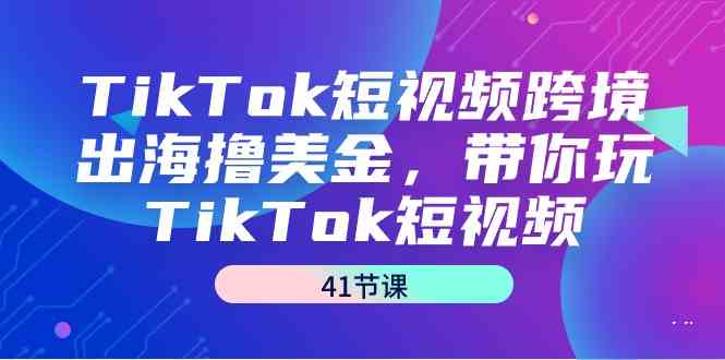 TikTok短视频跨境出海撸美金，带你玩TikTok短视频（41节课）_玩法