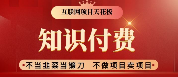 2024互联网项目天花板，新手小白也可以通过知识付费月入10W，实现财富自由【揭秘】_实操