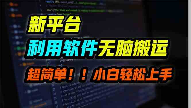 （9745期）新平台用软件无脑搬运，月赚10000+，小白也能轻松上手