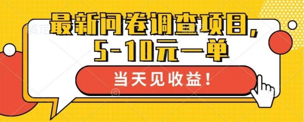 （无水印）最新问卷调查项目，单日零撸100＋