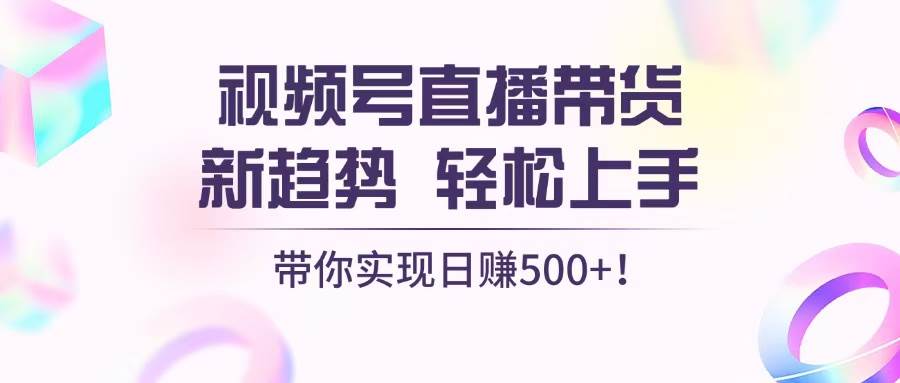 （无水印）视频号直播带货新趋势，轻松上手，带你实现日赚500+