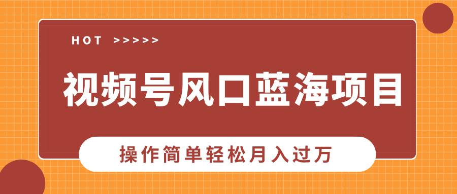 （无水印）视频号风口蓝海项目，中老年人的流量密码，操作简单轻松月入过万