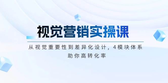 （无水印）视觉营销实操课, 从视觉重要性到差异化设计, 4模块体系, 助你高转化率